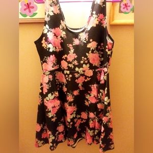 No Boundaries Floral Skater Dress
